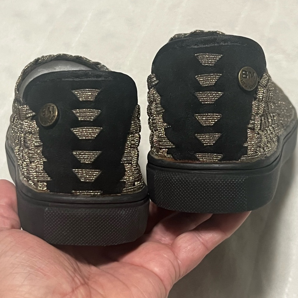 bernie mev. Metallic Brown Woven Slip-On Loafers - Picture 5 of 10